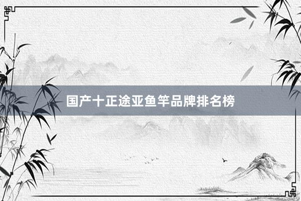 国产十正途亚鱼竿品牌排名榜