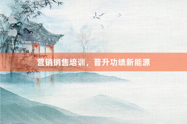 营销销售培训，晋升功绩新能源